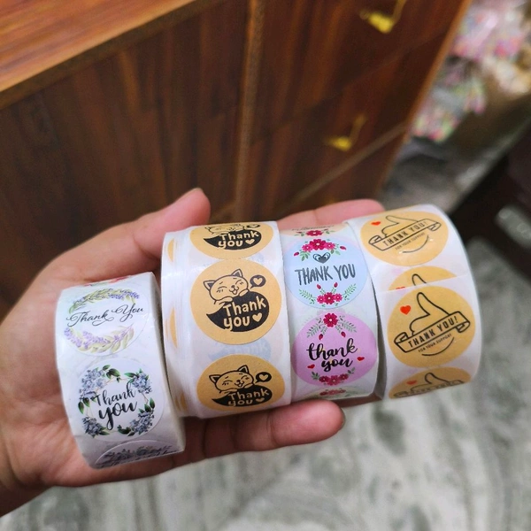 Combo Of 10 Thankyou Tape Rolls  (5000 STICKERS)
