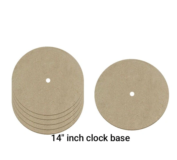 14" Clock Inches MDF BOARD 1 PC 