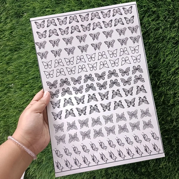 Black And White Butterfly Insert Sheet A4