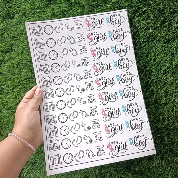 Baby Theme Insert Sheet A4