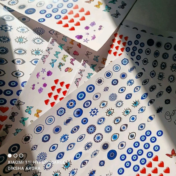 Evil Eye & Butterfly Mix Theme Insert Sheet A4