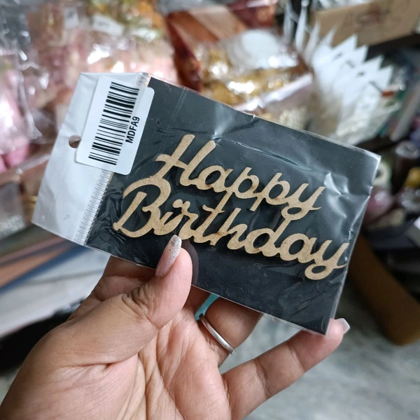 Happy Birthday MDF TAG 1PC