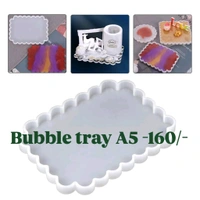Bubble A5 Reactangle Trinket Resin And Concrete Tray  Mold