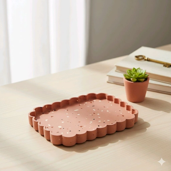 Bubble A5 Reactangle Trinket Resin And Concrete Tray  Mold