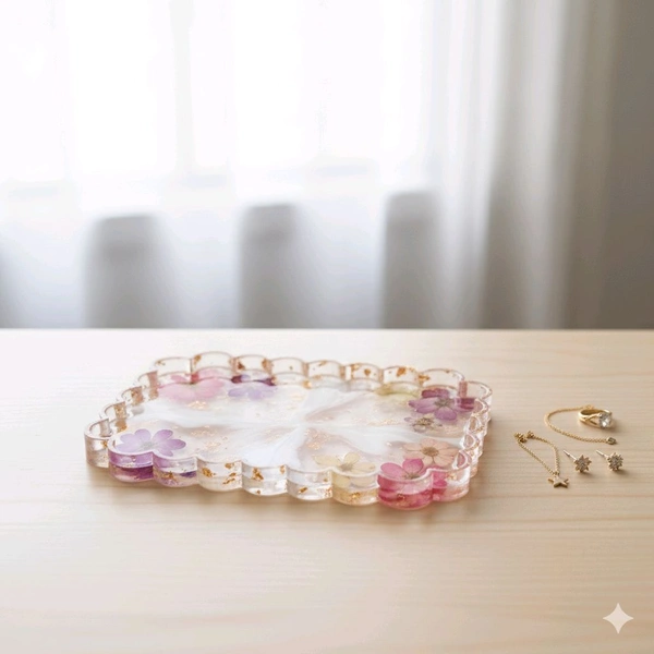 Bubble A5 Reactangle Trinket Resin And Concrete Tray  Mold