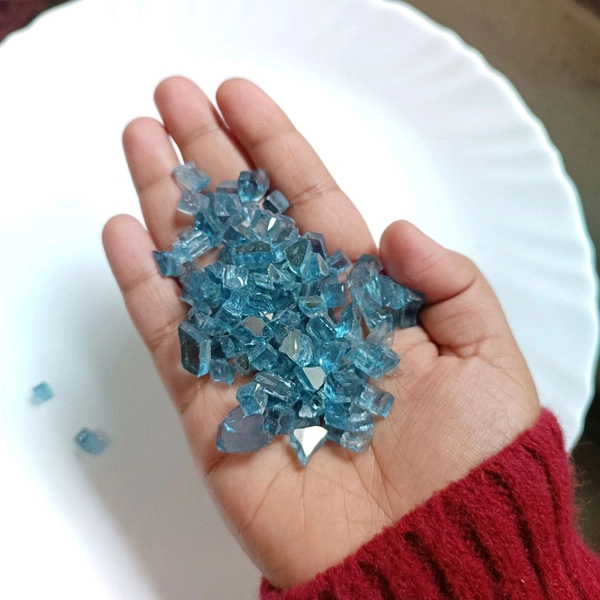 Firepet Glass 500 Grms Blue Silver 