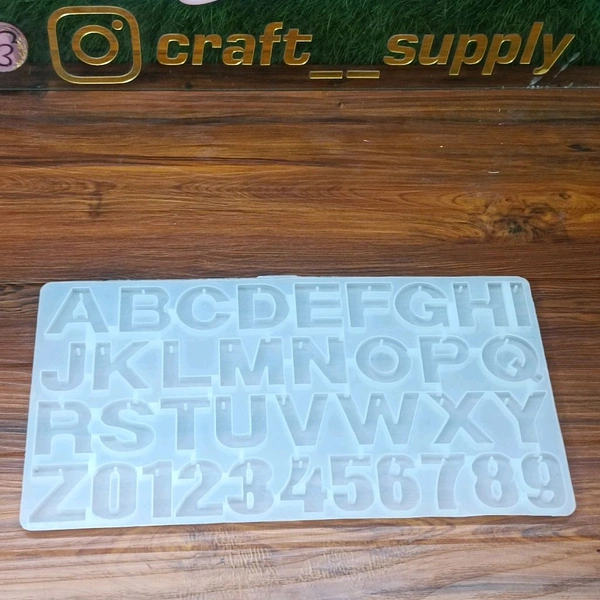 Alphabet Keychain Mold With Hole (Front Face)