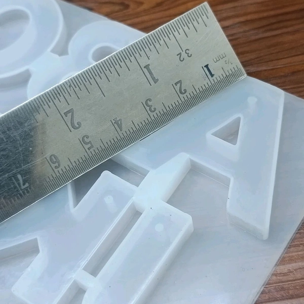 Alphabet Keychain Mold With Hole (Front Face)