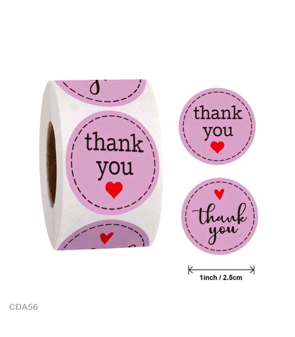 Thankyou Stickers 1" Inches 500 Pcs 