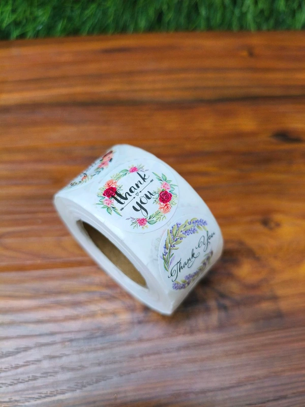 Thankyou Sticker Roll 1" Inch (500 Pcs) 