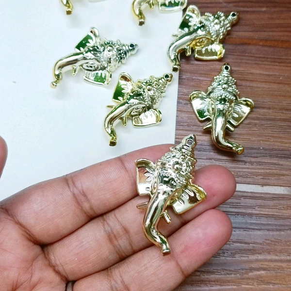 Golden Ganpati Charm (10pcs) 4cm