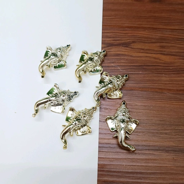 Golden Ganpati Charm (10pcs) 4cm