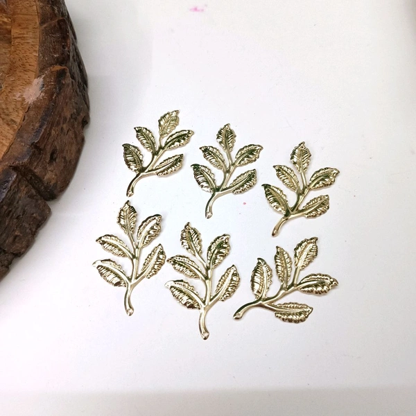 White Golden Leaf Pack Of 100 Pc 