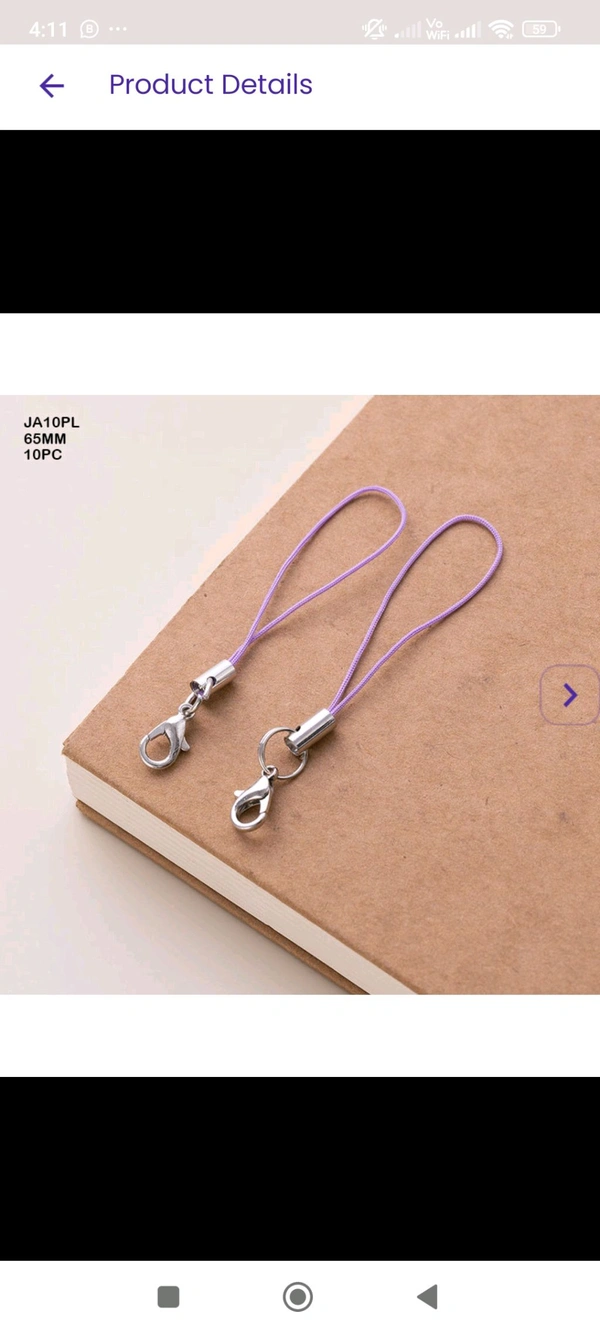 Thread Claps Lobster Hook (10pc) Purple 