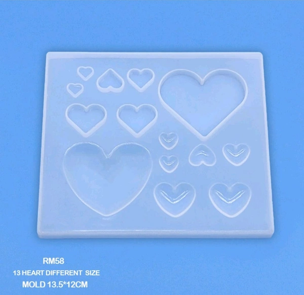 Multi Hearts Mold (Big) 
