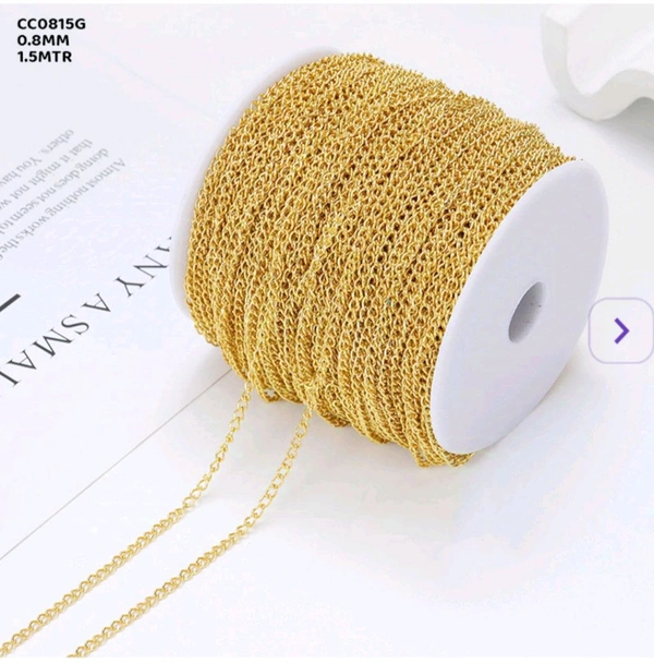 50 MTRS Silver CHAIN (0.8MM) ROLL 