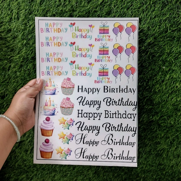 Birthday Insert Sheet A4 