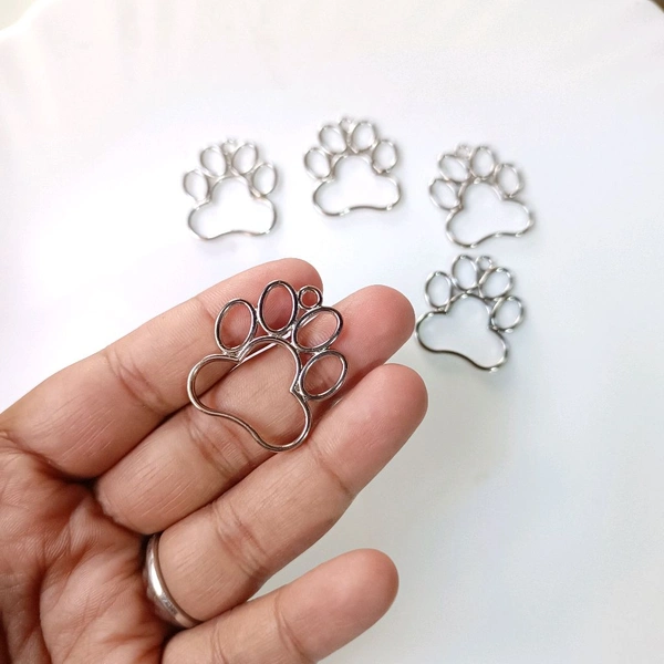 Silver Paw Bezel 5pc 