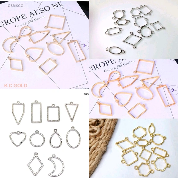 50 pcs Mix Bezel Combo ( 30 Pendant Bezel+20 Bracelet Bezel) 