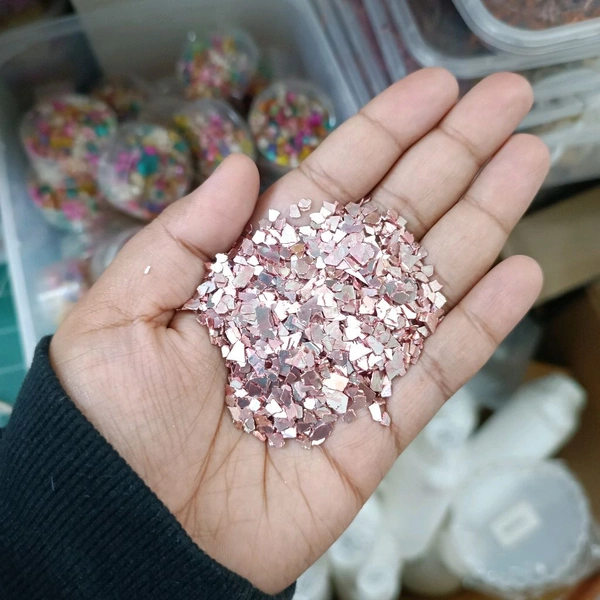 Rose Gold Glass Chips 450grms