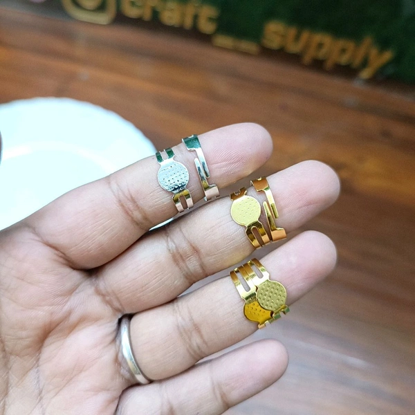 Ring Base Golden / Silver Both Mix (10pc Pack) 