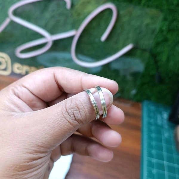 Large Size Jump Rings Silver (20 Grms) Double Ring