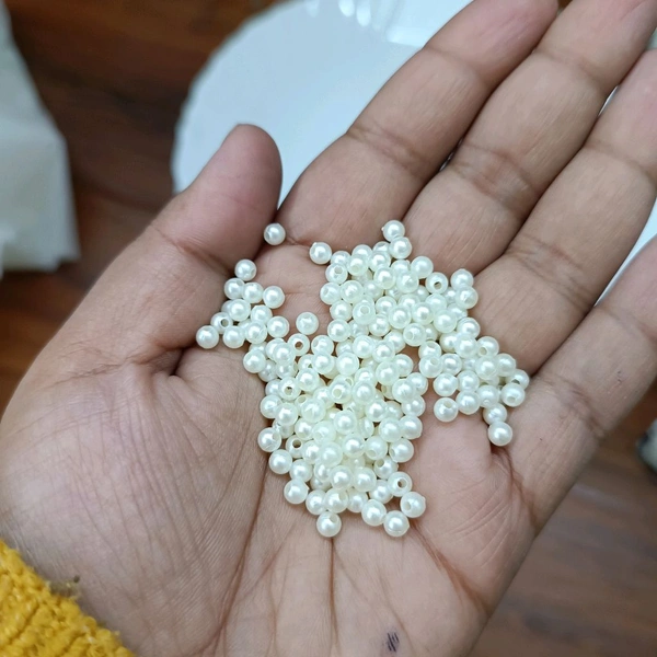 White Pearl Bead /  Moti 25 Grms 0.4 mm (Small)