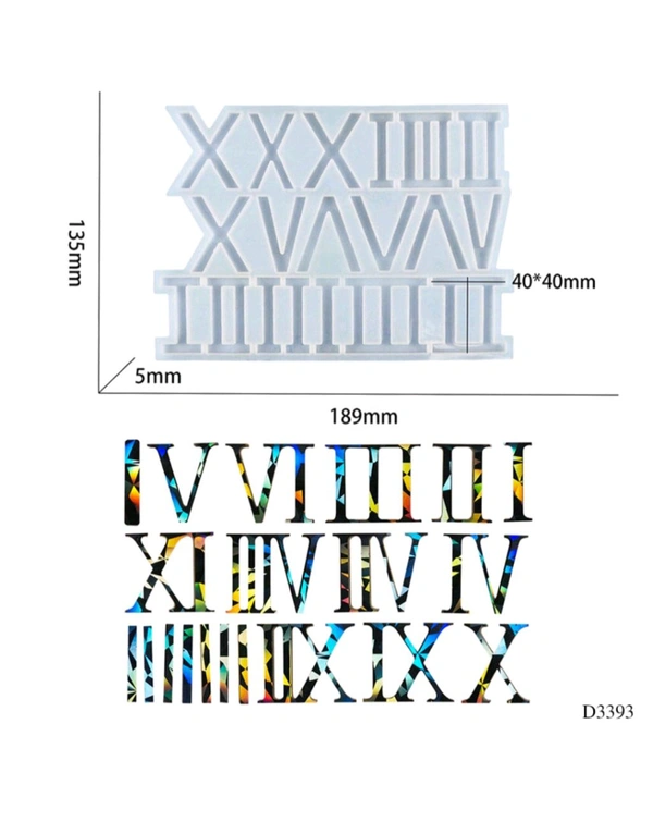 Clock number Roman Mold 