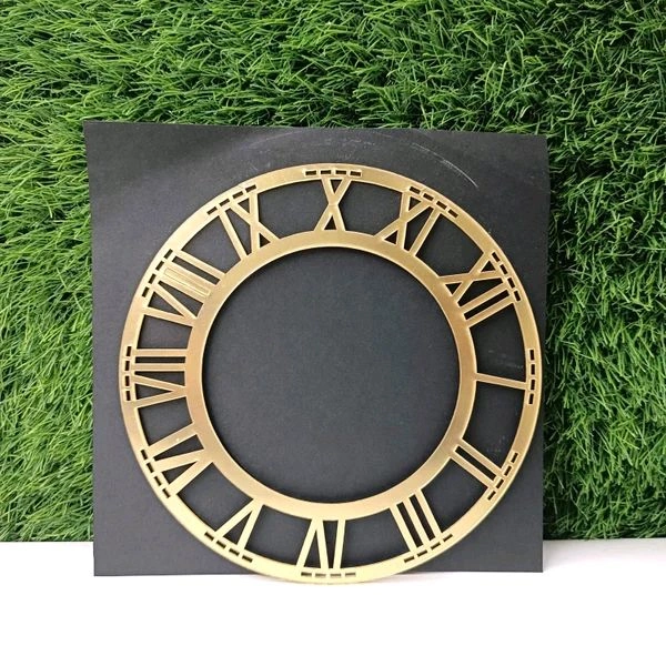 Acrylic Clock Dial 12" Gold Roman