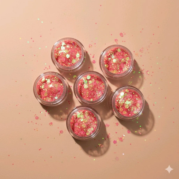 Shimmer Glitter Red Orange 