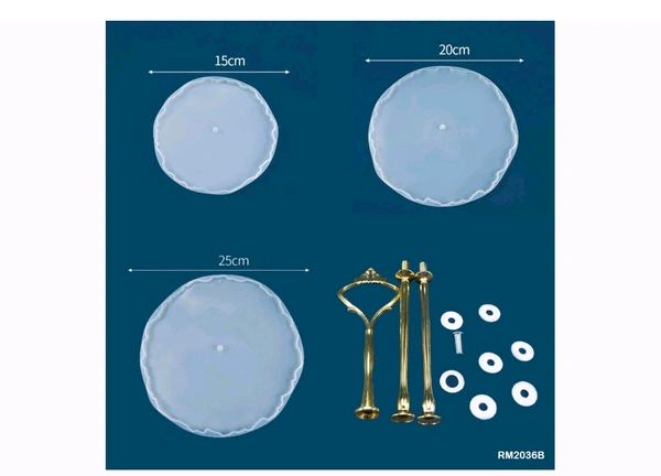 Cake Stand Mold ( 3 Mold With Stand ) 