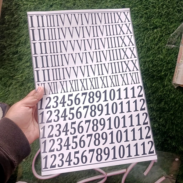 A4 Insert Sticker Sheet ( Clock Number )
