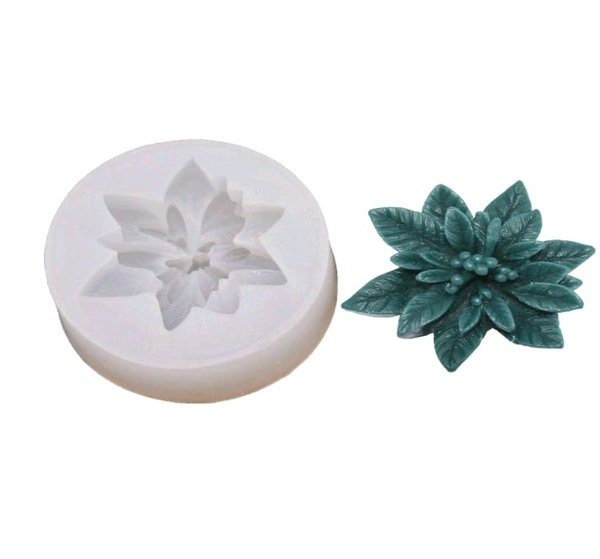 Christmas Candle 3D  Flower Clay /  Mold Small 