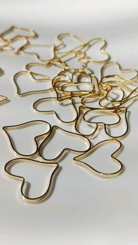 Heart Plain Bezel Golden Without Hole (3 cm ) 10 Pcs 