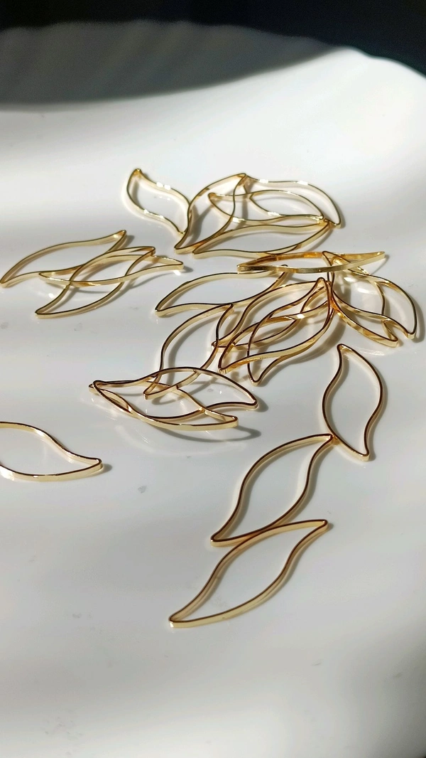 Wave Plain Bezel Golden Without Hole 10 Pcs 