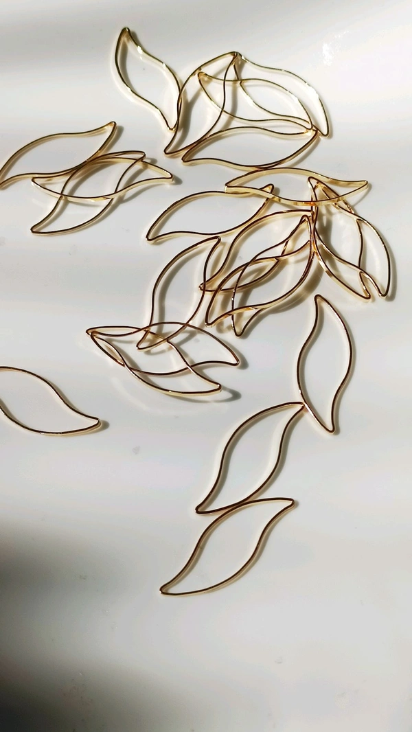 Wave Plain Bezel Golden Without Hole 10 Pcs 