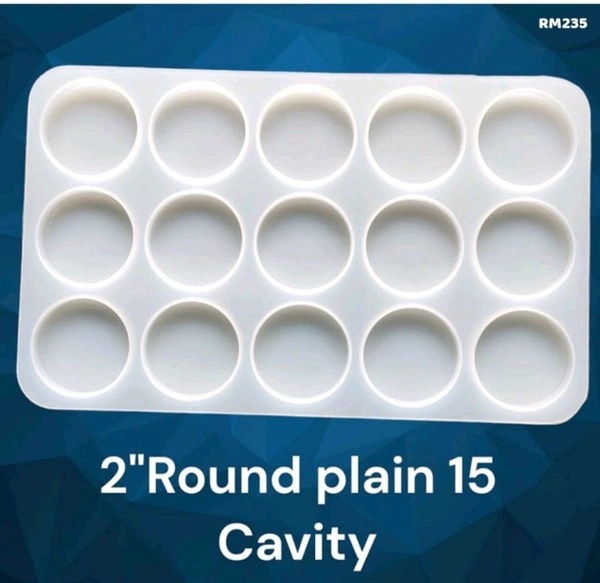 15 In 1 Cavity Round Plane Mold (2") Car Dashboard Stand 