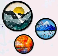 10" Inch Round Deep MDF coster Frame (Moon Art) 