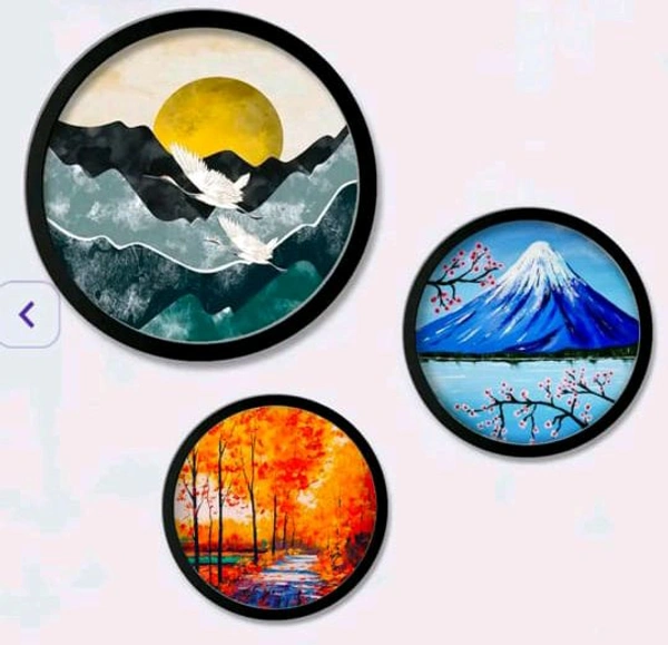 10" Inch Round Deep MDF coster Frame (Moon Art) 