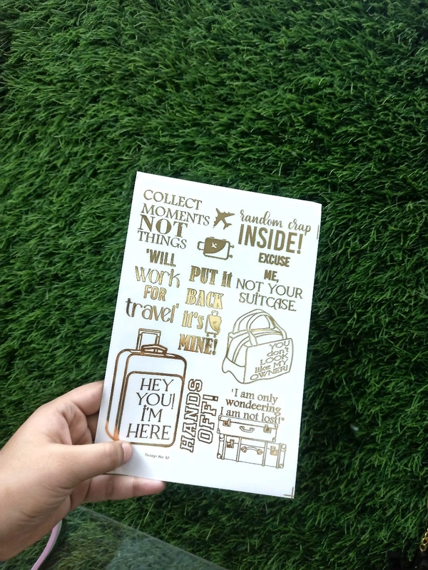 Travel Golden Emboss Sheet A5