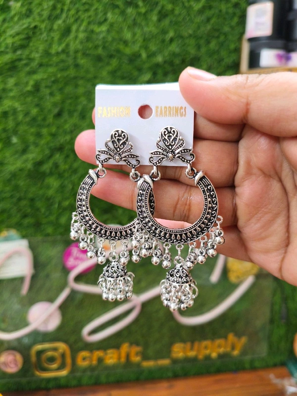 Kashmiri Jhumka Pair And Resin Jhumka Base Pair 