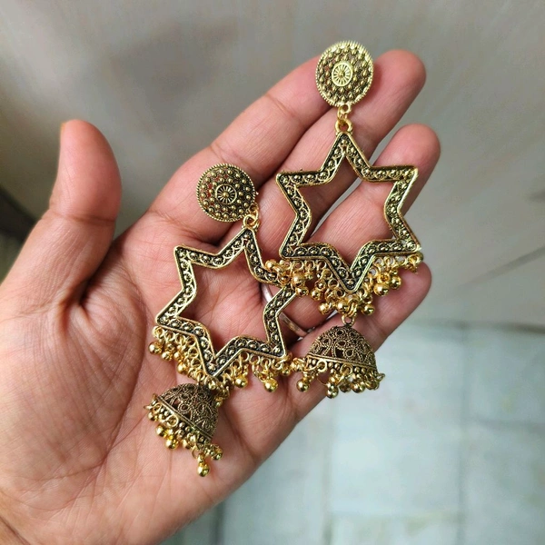Resin Jhumka Base Pair Chand Bali Star