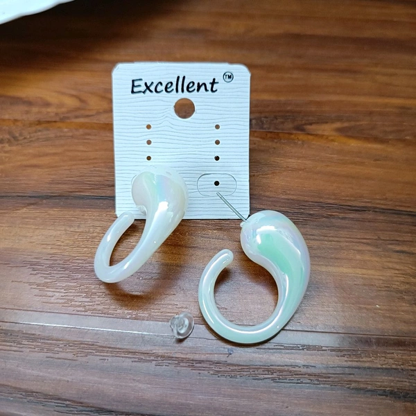White Holographic Earing Pair 