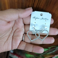 Diamond Heart Earing Pair 
