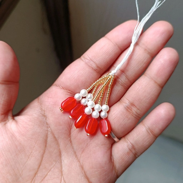 Red  Tessel / Hanging Pair 