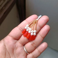 Red  Tessel / Hanging Pair 