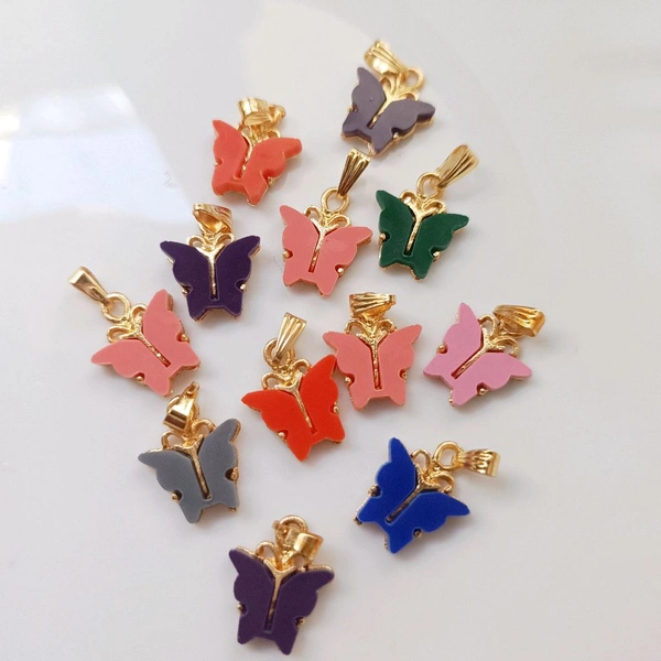 Multi Butterfly Charms Pack Of 6 Pc 