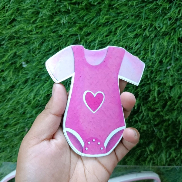 Girl Dress Baby Wooden MDF Cutout Pair 