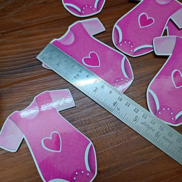 Girl Dress Baby Wooden MDF Cutout Pair 