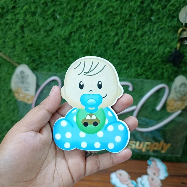 Baby Boy Wooden MDF Cutout Pair 